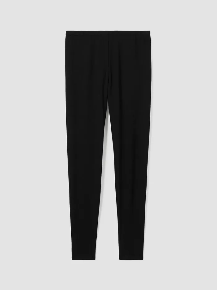 Pants Shorts and Jumpsuits Women Eileen Fisher Cozy Brushed Terry Hug Leggings Black