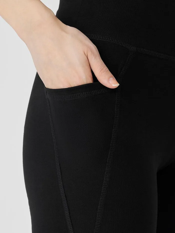 Pants Shorts and Jumpsuits Women Eileen Fisher Pima Cotton Stretch Jersey Shorts Black