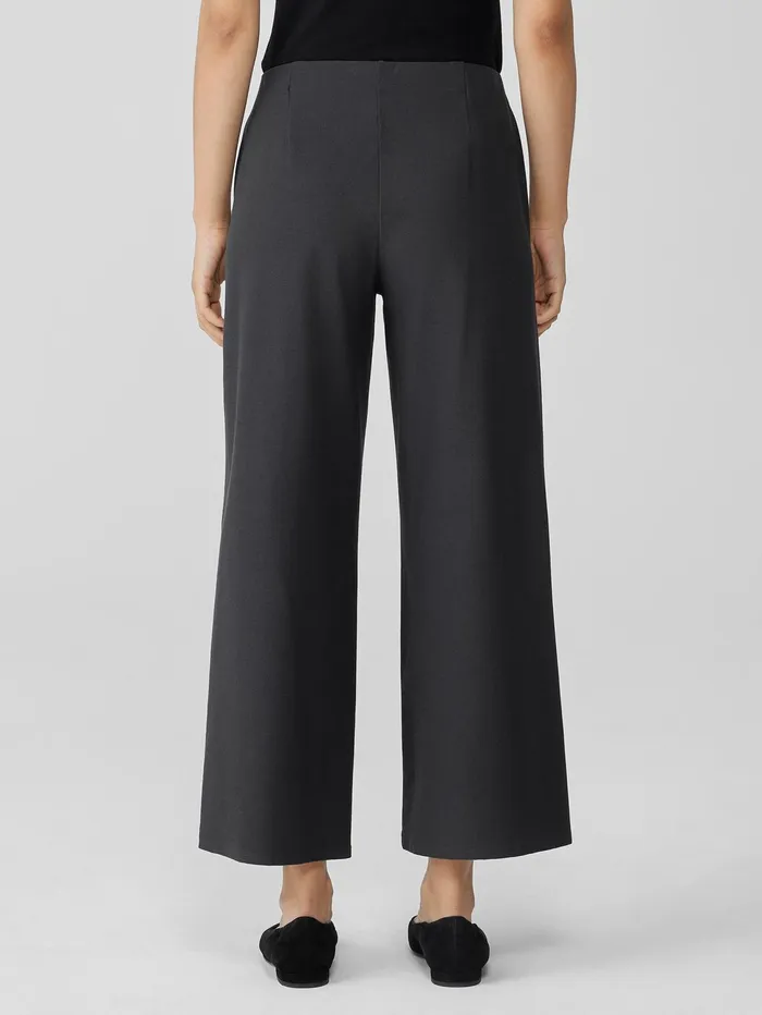 Pants Shorts and Jumpsuits Women Eileen Fisher Washable Stretch Crepe WideLeg Pant Graphite
