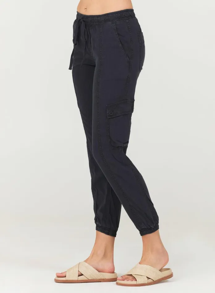 Pants Women Bella Dahl Cargo Track Pants 8211 Black Pants Women Bella Dahl Cargo Track Pants 8211 Black