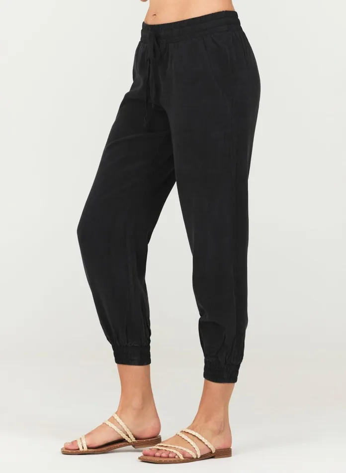 Pants Women Bella Dahl Easy Drawstring Jogger 8211 Vintage Black Pants Women Bella Dahl Easy Drawstring Jogger 8211 Vintage Black