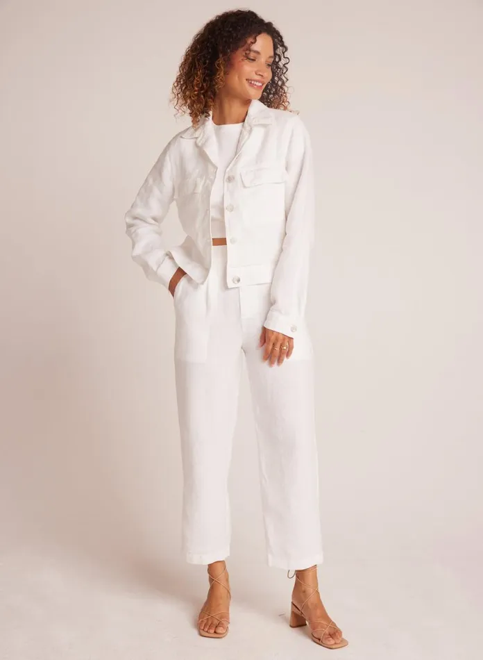 Pants Women Bella Dahl Relaxed Pleat Front Trouser 8211 White
