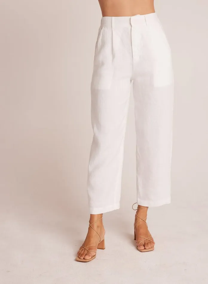 Pants Women Bella Dahl Relaxed Pleat Front Trouser 8211 White Pants Women Bella Dahl Relaxed Pleat Front Trouser 8211 White