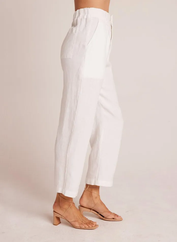 Pants Women Bella Dahl Relaxed Pleat Front Trouser 8211 White Pants Women Bella Dahl Relaxed Pleat Front Trouser 8211 White