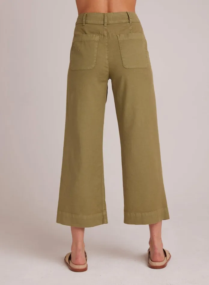 Pants Women Bella Dahl Saige Wide Leg Crop 8211 Tropical Olive Pants Women Bella Dahl Saige Wide Leg Crop 8211 Tropical Olive