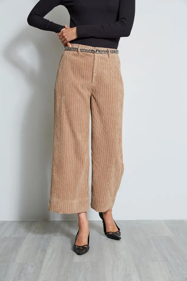 Pants Women Elie Tahari Cropped Corduroy Pant HAZELNUT