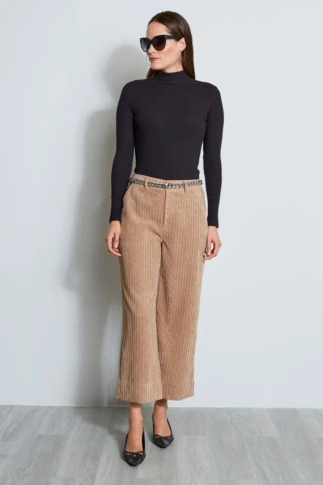 Pants Women Elie Tahari Cropped Corduroy Pant HAZELNUT