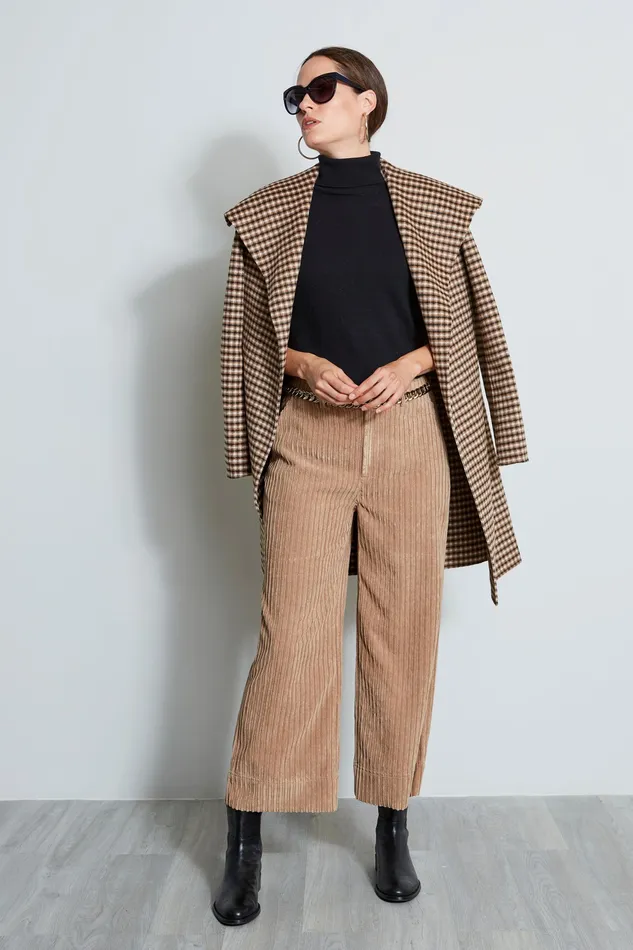 Pants Women Elie Tahari Cropped Corduroy Pant HAZELNUT