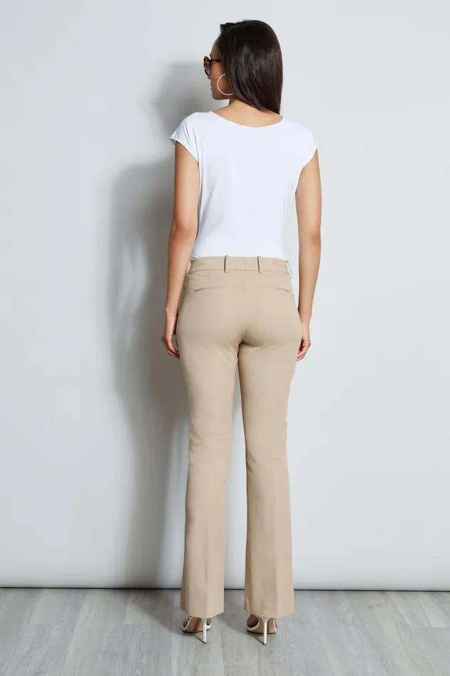 Pants Women Elie Tahari Stretch Twill Fit and Flare Pant RATTAN