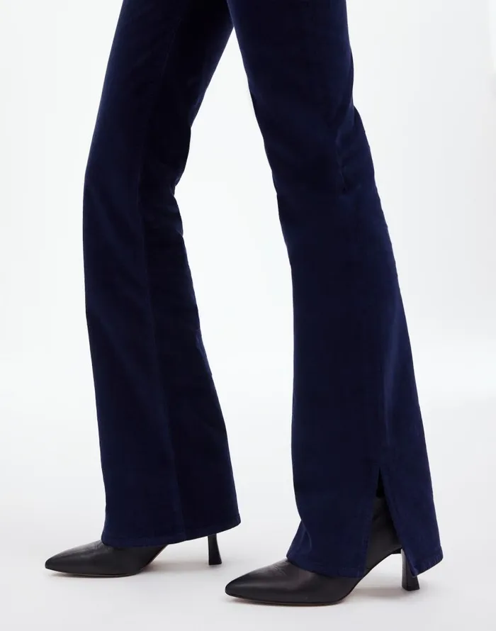 Pants Women Madewell Kick Out FullLength Pants In Garment Dye Corduroy True Midnight