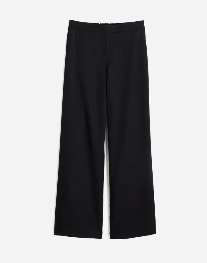 Pants Women Madewell PullOn Straight Pants In Drapey Twill True Black