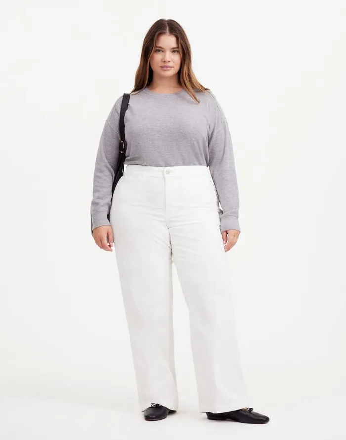 Pants Women Madewell The Plus Emmett WideLeg Pant In Corduroy Welt Pocket Edition Winter White Pants Women Madewell The Plus Emmett WideLeg Pant In Corduroy Welt Pocket Edition Winter White
