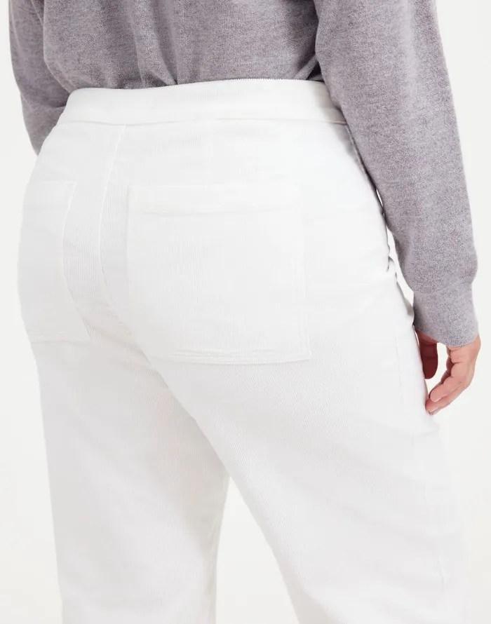 Pants Women Madewell The Plus Emmett WideLeg Pant In Corduroy Welt Pocket Edition Winter White