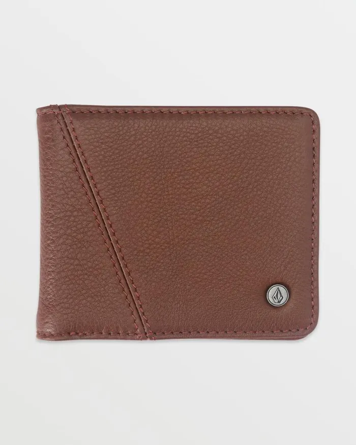 PayAPal Leather Bifold Wallet 8211 Brown Mens Volcom Belts and Wallets