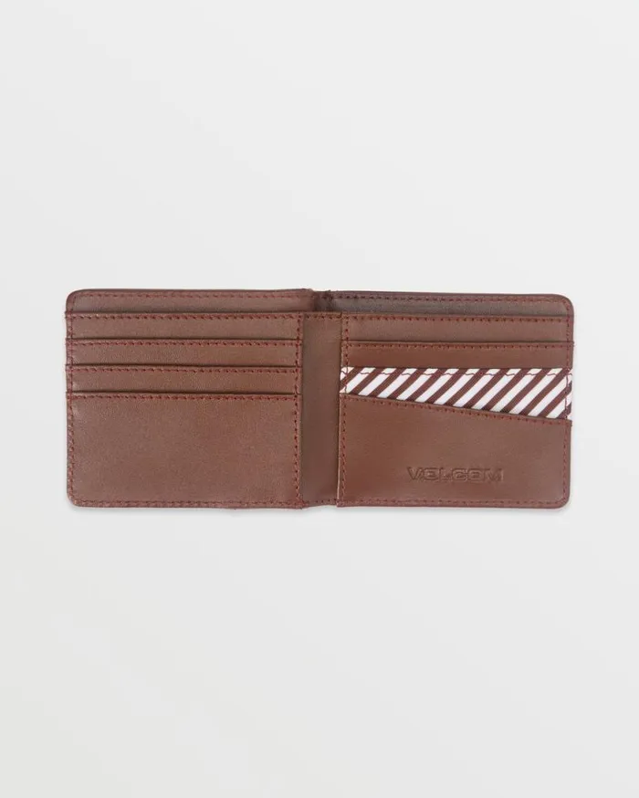 PayAPal Leather Bifold Wallet 8211 Brown Mens Volcom Belts and Wallets