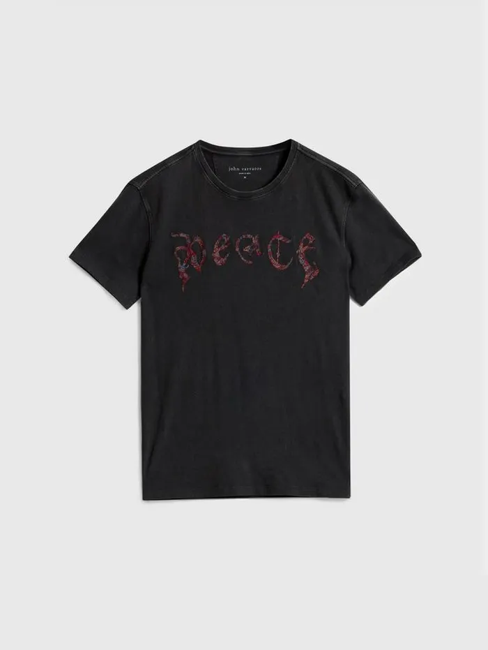 PEACE TEE Charcoal Men John Varvatos Graphic Tees