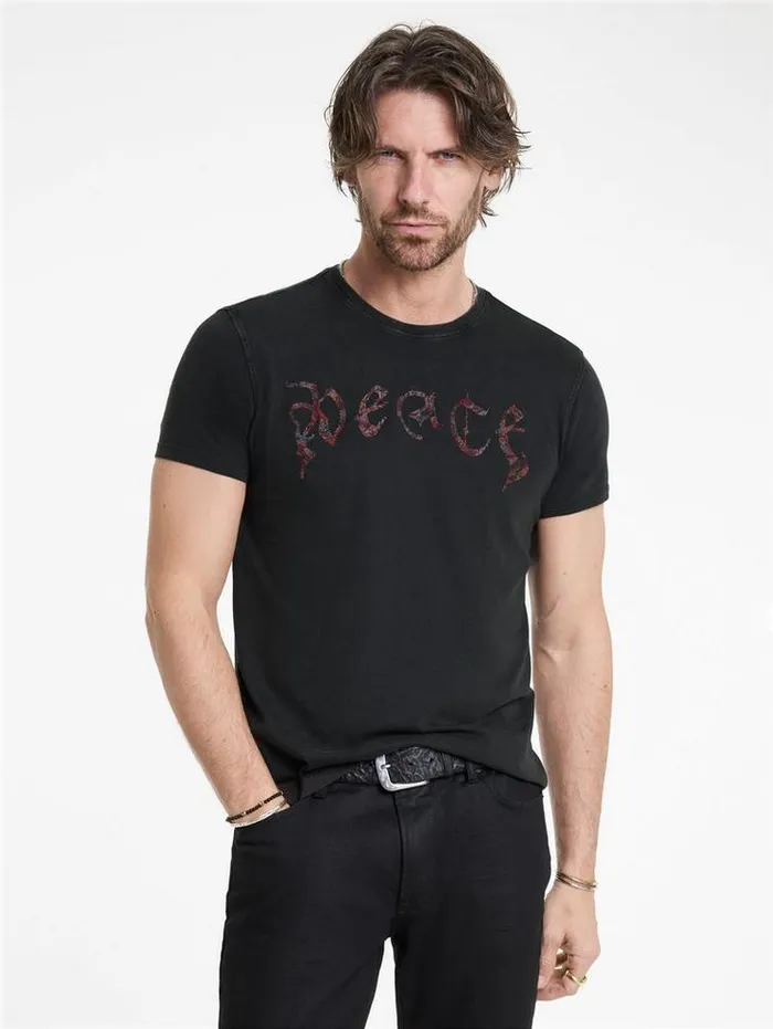 PEACE TEE Charcoal Men John Varvatos Graphic Tees