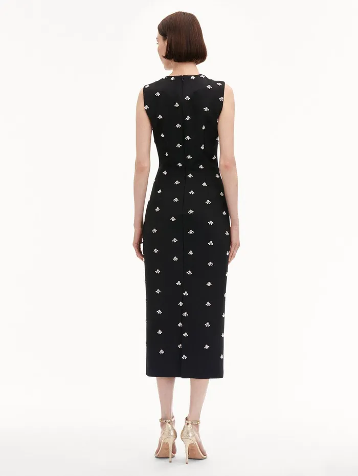 Pearl Cabochon Cocktail Dress Black Women Oscar De La Renta Dresses Pearl Cabochon Cocktail Dress Black Women Oscar De La Renta Dresses