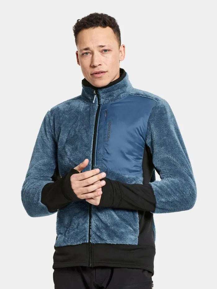 Perseus FullZip True Blue Men Didriksons Fleece and Midlayers