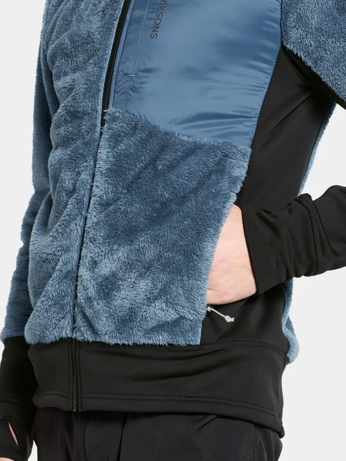 Perseus FullZip True Blue Men Didriksons Fleece and Midlayers