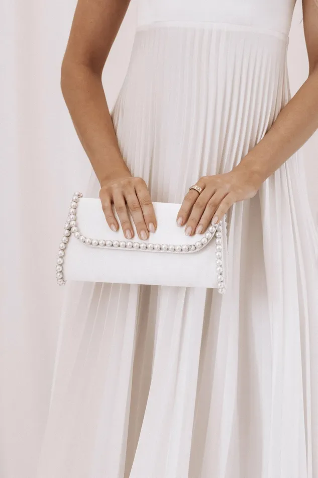 Petal and Pup Bags and Wallets Women Allegra Pearl Handbag White