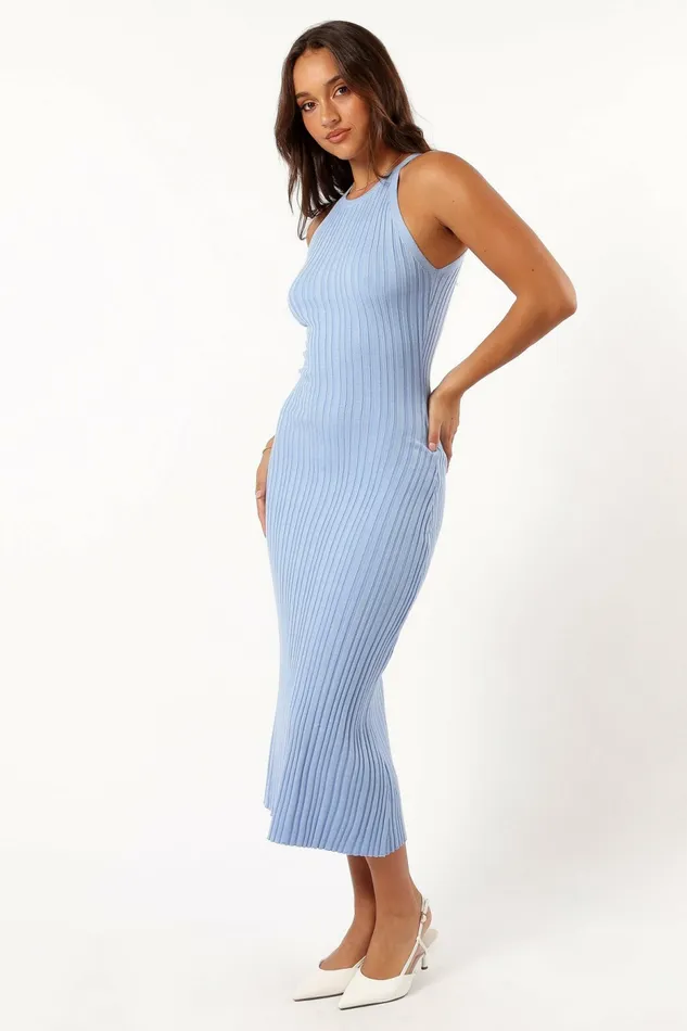 Petal and Pup Fall Dresses Women Brighton Maxi Dress Dusty Blue