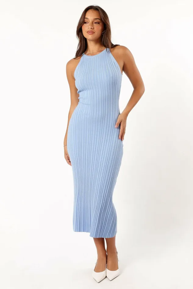 Petal and Pup Fall Dresses Women Brighton Maxi Dress Dusty Blue