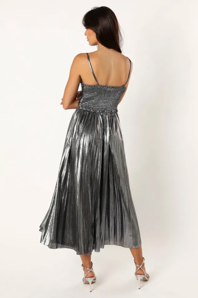 Petal and Pup Gaia Maxi Dress Silver Women Dresses
