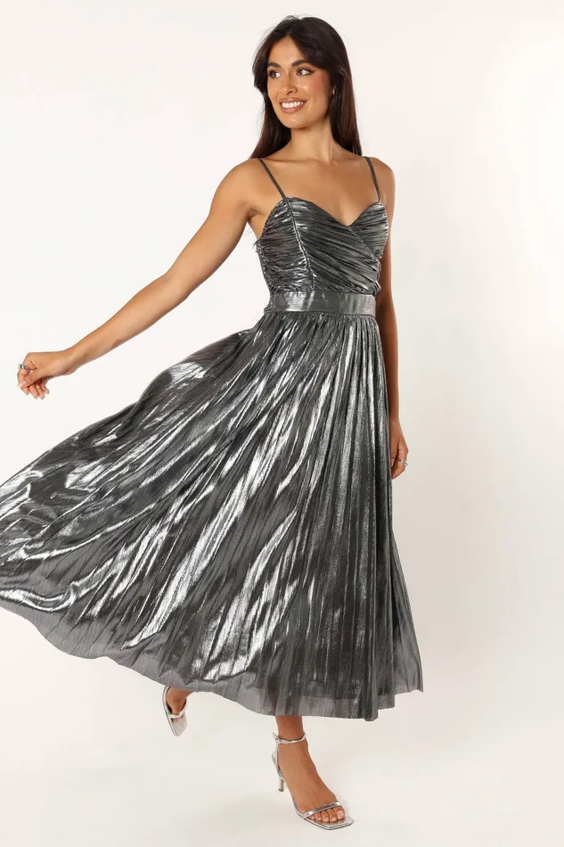 Petal and Pup Gaia Maxi Dress Silver Women Dresses