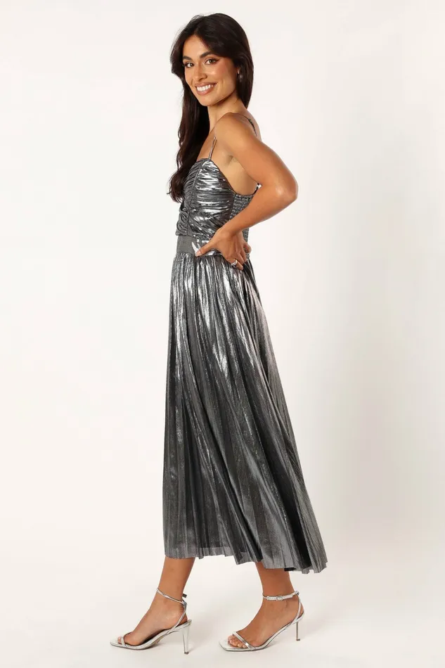 Petal and Pup Gaia Maxi Dress Silver Women Dresses