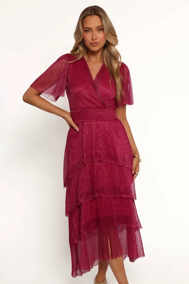 Petal and Pup Jasmin Midi Dress Pink Women Event Dresses