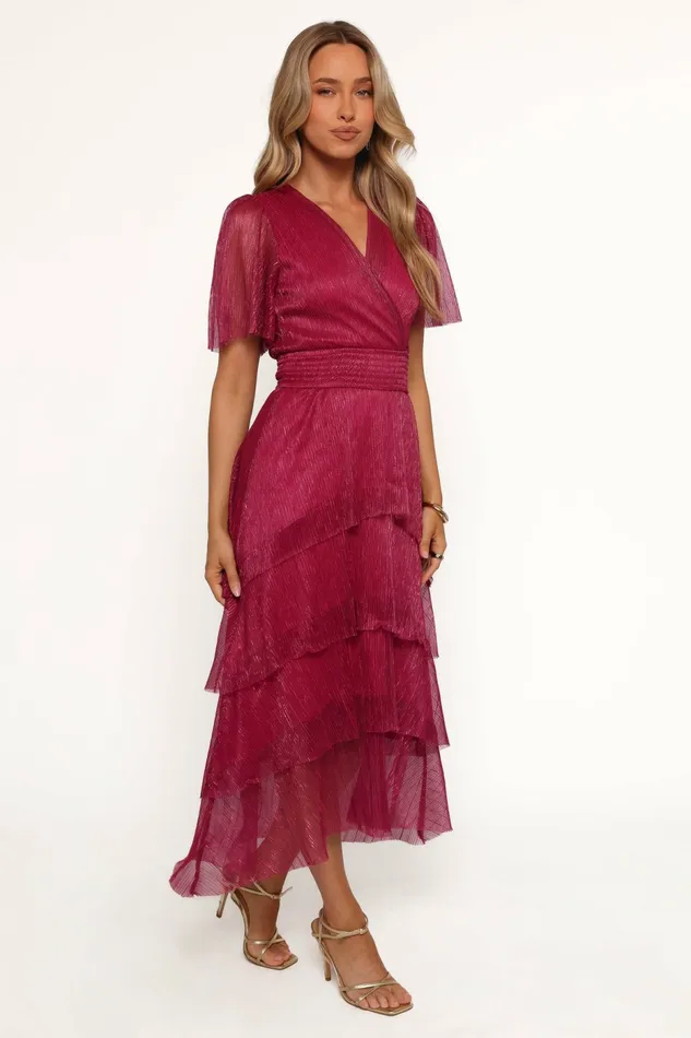 Petal and Pup Jasmin Midi Dress Pink Women Event Dresses