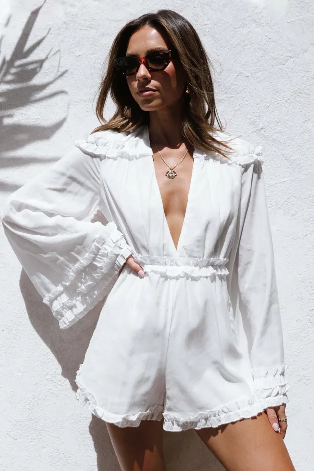 Petal and Pup Jumpsuits and Rompers Women Bettina Romper White