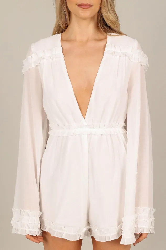 Petal and Pup Jumpsuits and Rompers Women Bettina Romper White