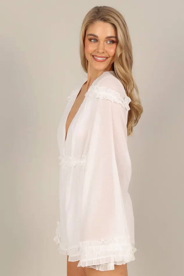 Petal and Pup Jumpsuits and Rompers Women Bettina Romper White