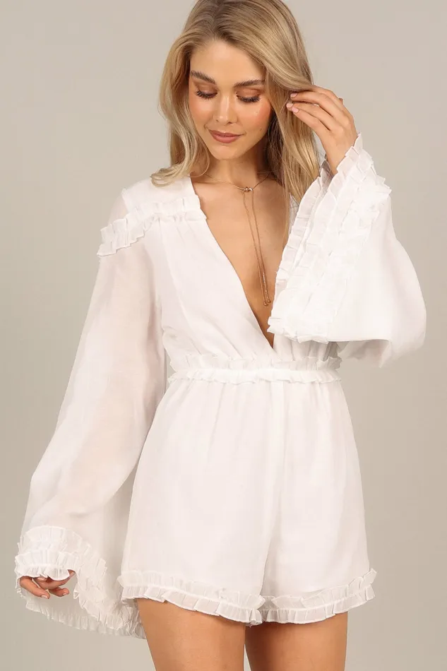 Petal and Pup Jumpsuits and Rompers Women Bettina Romper White