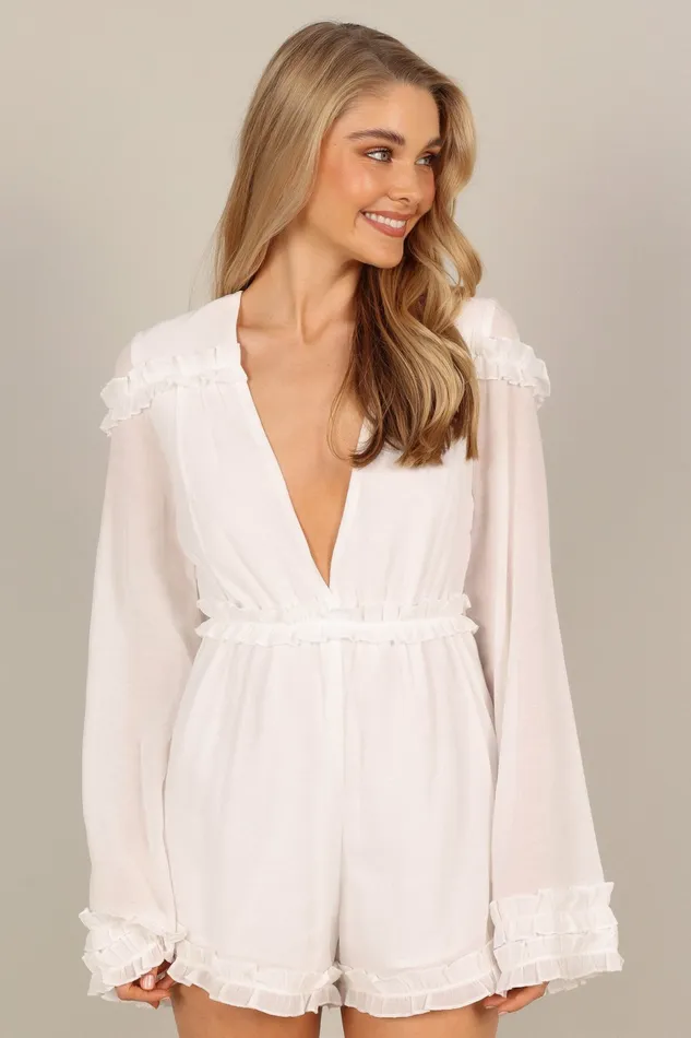Petal and Pup Jumpsuits and Rompers Women Bettina Romper White