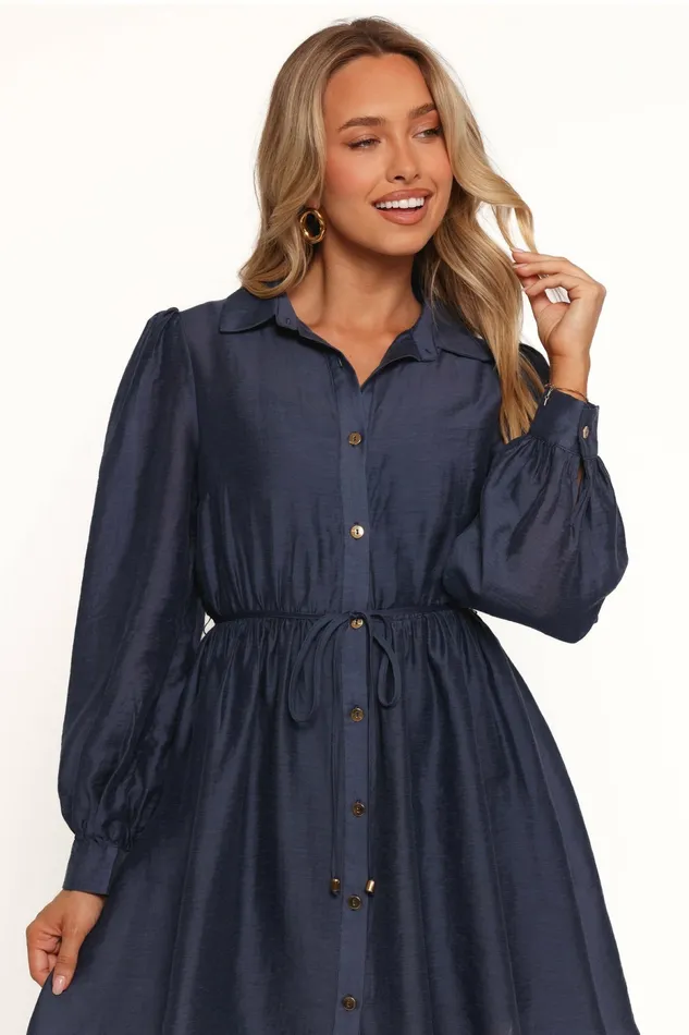 Petal and Pup Long Sleeve Dresses Women Everett Long Sleeve Mini Dress Navy