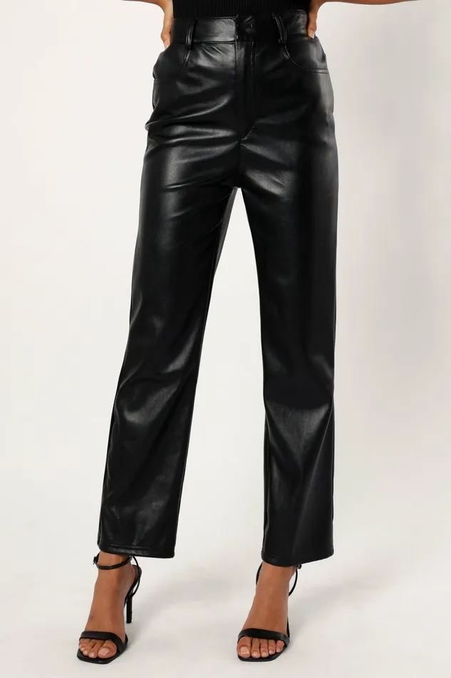 Petal and Pup Maverick Vegan Leather Pants Black Women Pants