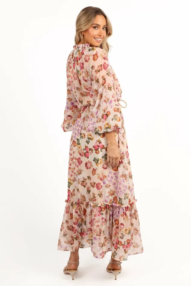Petal and Pup Micah Long Sleeve Midi Dress Blush Women Long Sleeve Dresses