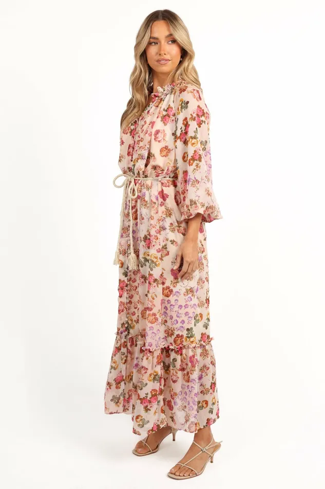 Petal and Pup Micah Long Sleeve Midi Dress Blush Women Long Sleeve Dresses
