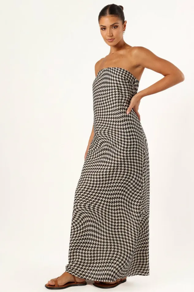 Petal and Pup Rina Maxi Dress Bonn Print Women Strapless Dresses