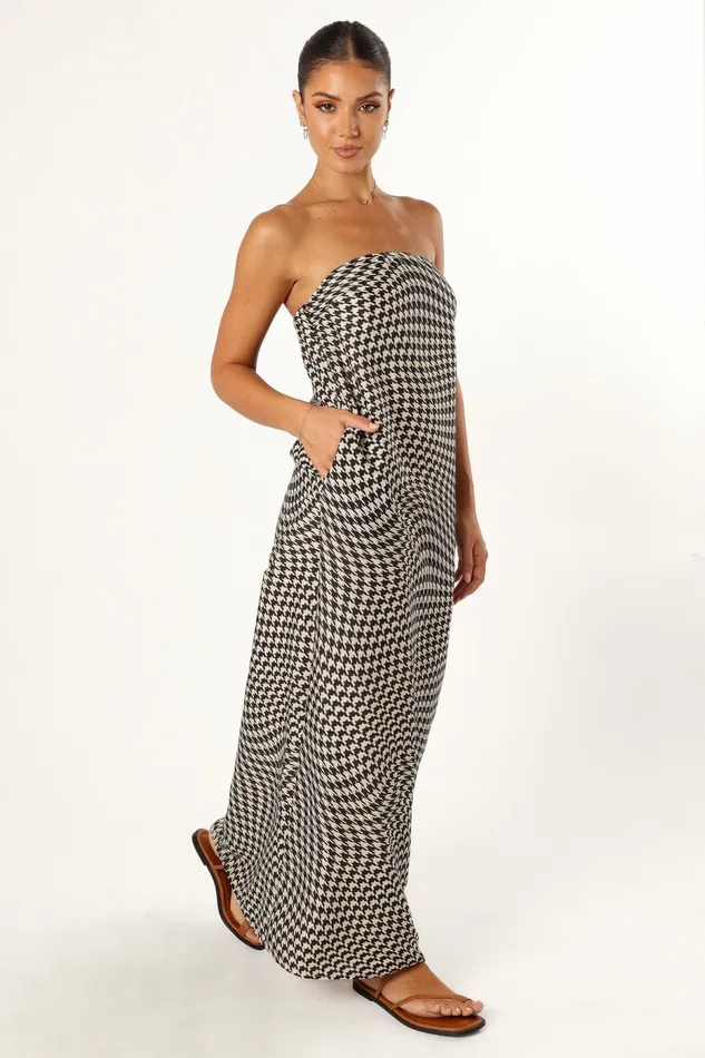 Petal and Pup Rina Maxi Dress Bonn Print Women Strapless Dresses