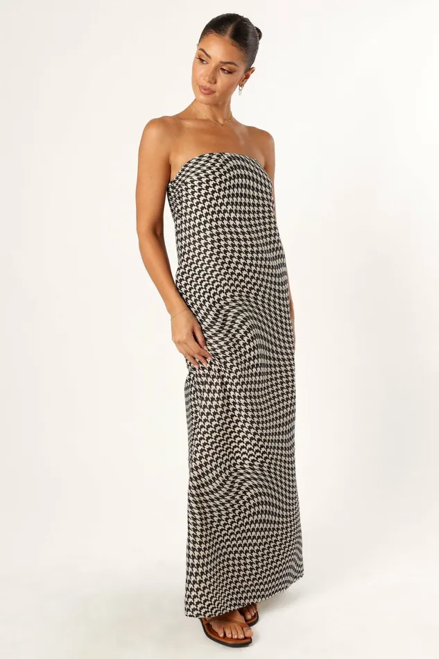 Petal and Pup Rina Maxi Dress Bonn Print Women Strapless Dresses