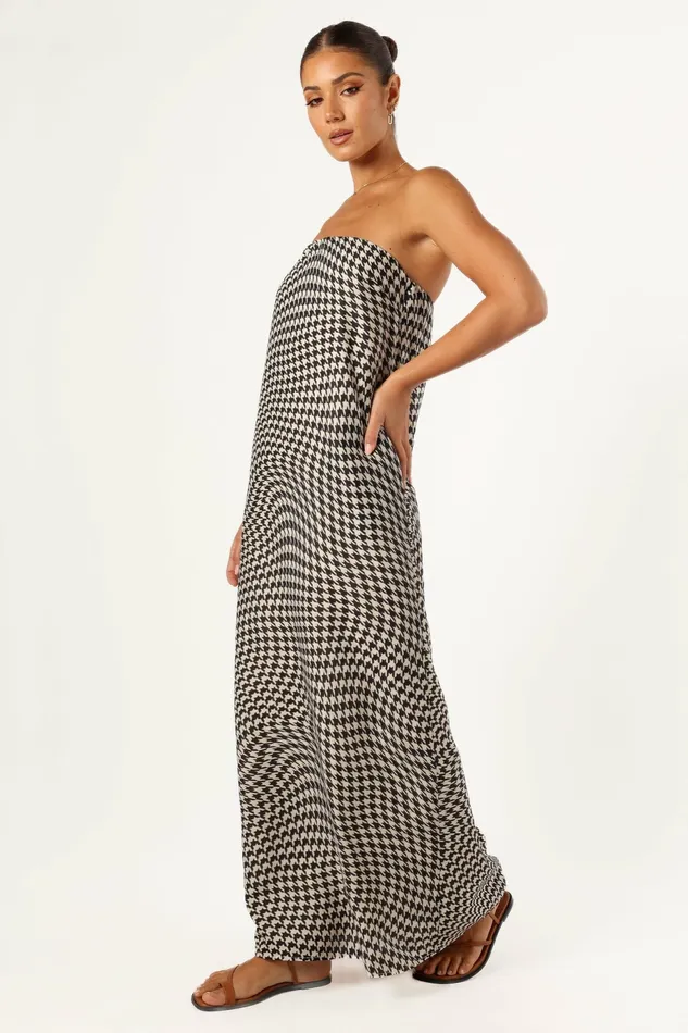 Petal and Pup Rina Maxi Dress Bonn Print Women Strapless Dresses