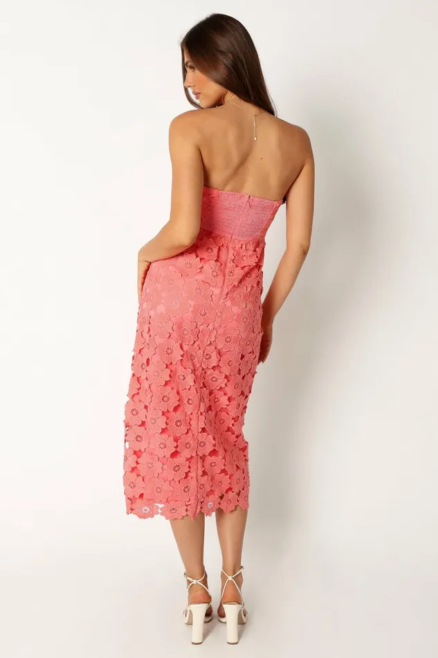 Petal and Pup Strapless Dresses Women Tyler Strapless Midi Dress Watermelon