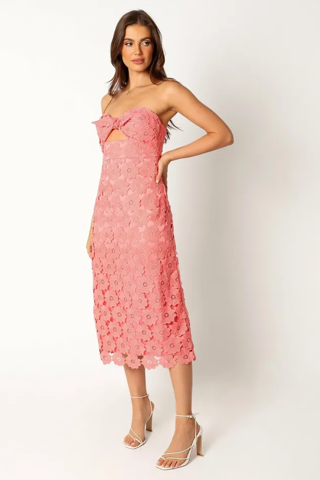 Petal and Pup Strapless Dresses Women Tyler Strapless Midi Dress Watermelon