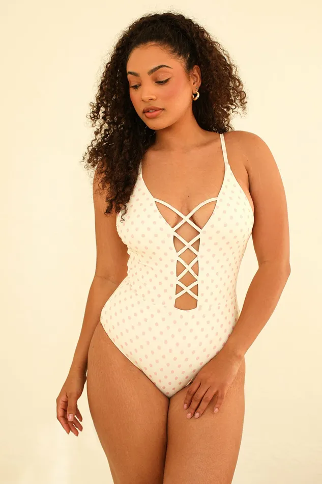 Petal and Pup Swim Women Bliss One Piece Dotted Pink