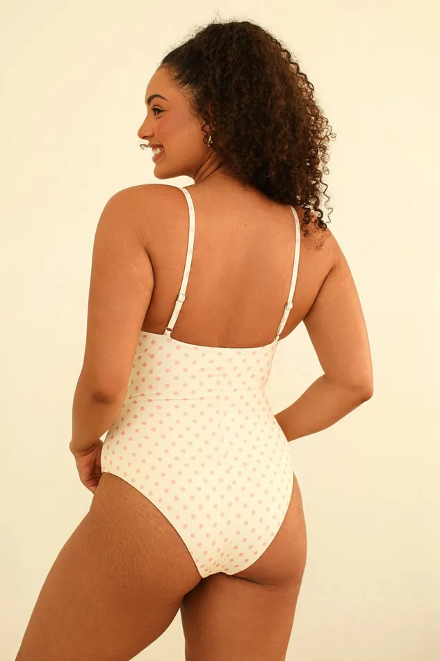 Petal and Pup Swim Women Bliss One Piece Dotted Pink