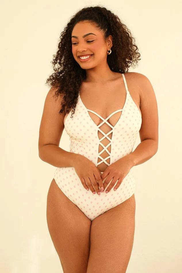 Petal and Pup Swim Women Bliss One Piece Dotted Pink